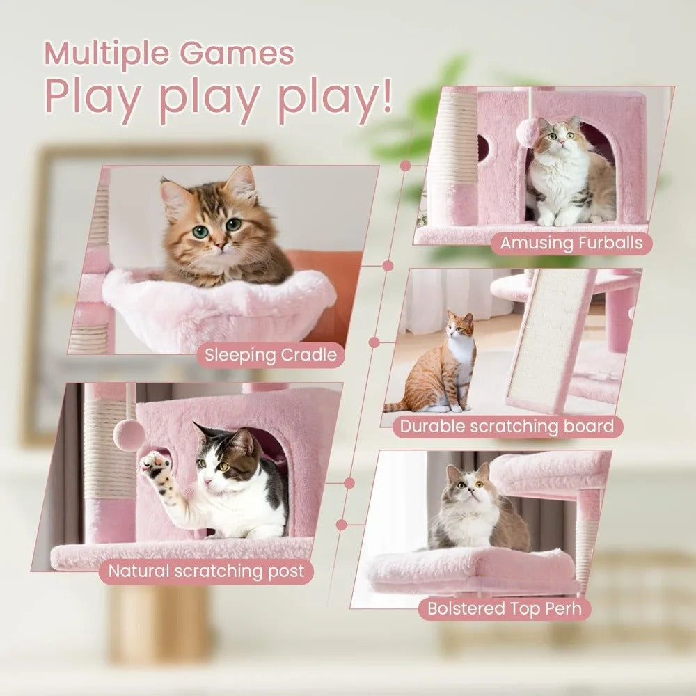 Multi-Level Large Cat Tree Tower