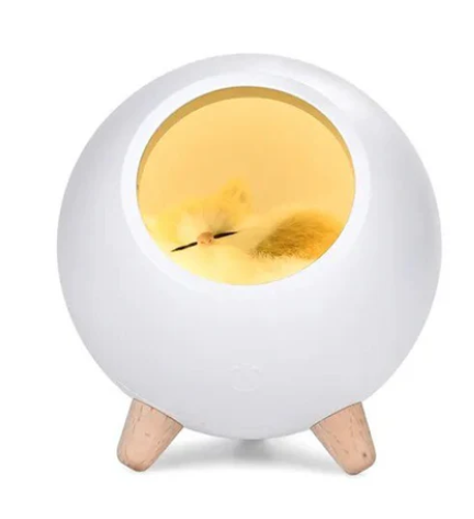 napping cat lamp