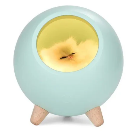 napping cat lamp