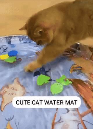 Water Filled Cat Bed with Sea Creatures