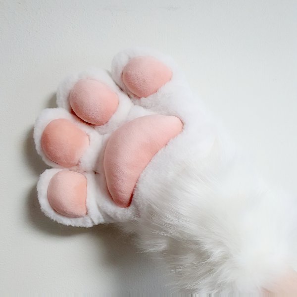 Cute Cat Paw Gloves for Cosplay, Plush Animal Paw Winter Gloves