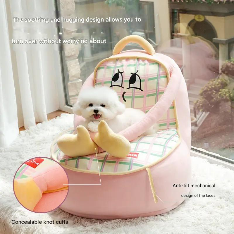 Pet-Specific Striped Bed