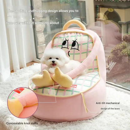 Pet-Specific Striped Bed