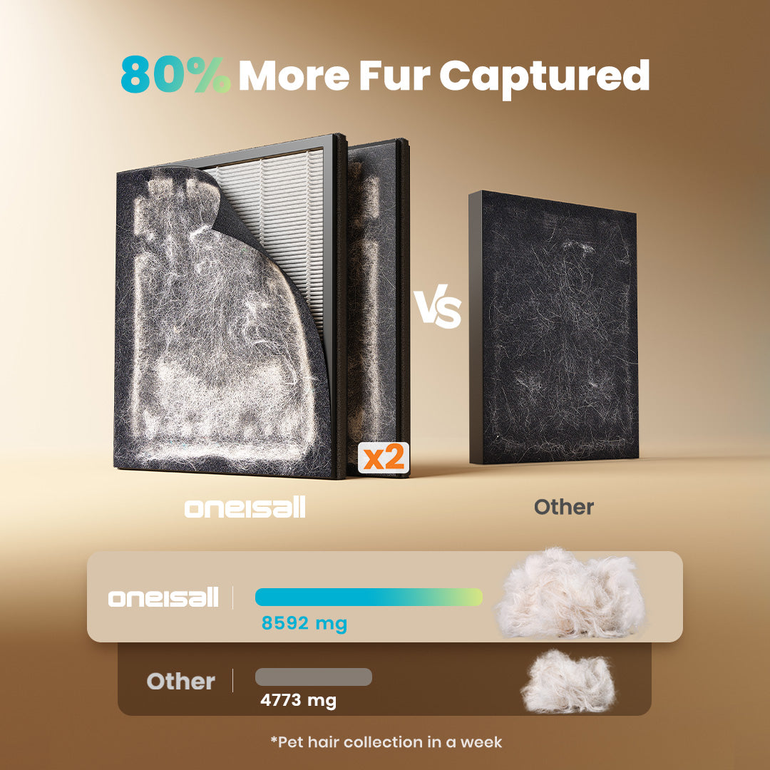 Dual-Side Inlet Air Purifier for Pet Homes