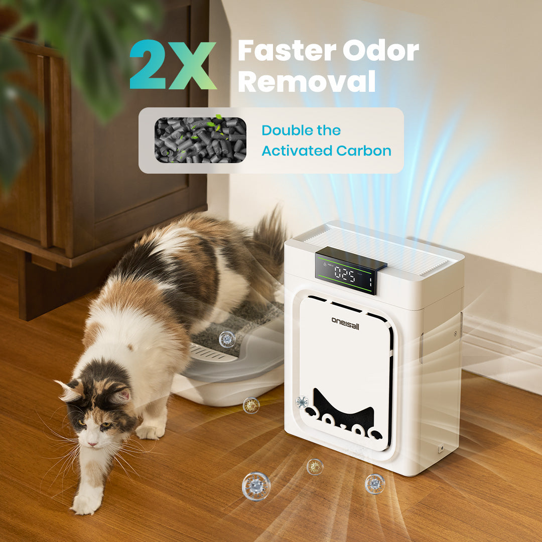 Dual-Side Inlet Air Purifier for Pet Homes