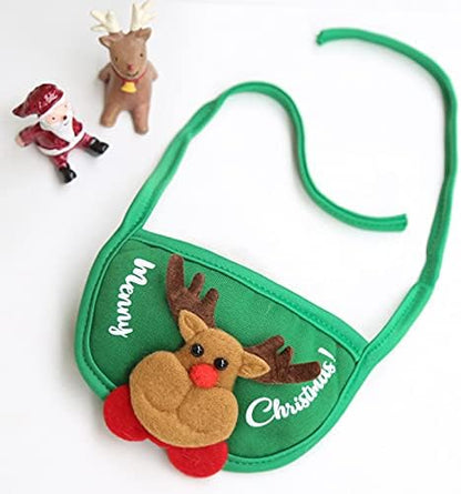 2-in-1 Dog Christmas Outfit – Santa Costumes (Hat + Bandana Set)