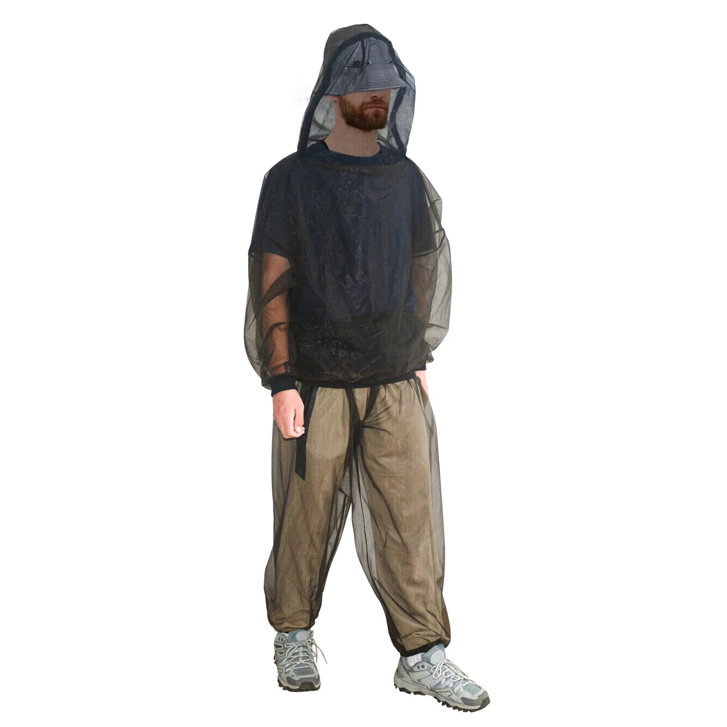 Mosquito Suit - Net Pants & Jacket with Hood - Mesh Bug Suit for Outdoor Protection from Flies, Gnats, No-See-Ums & Midges - Mosquito Clothing for Men & Women with Carrybag, XL Size