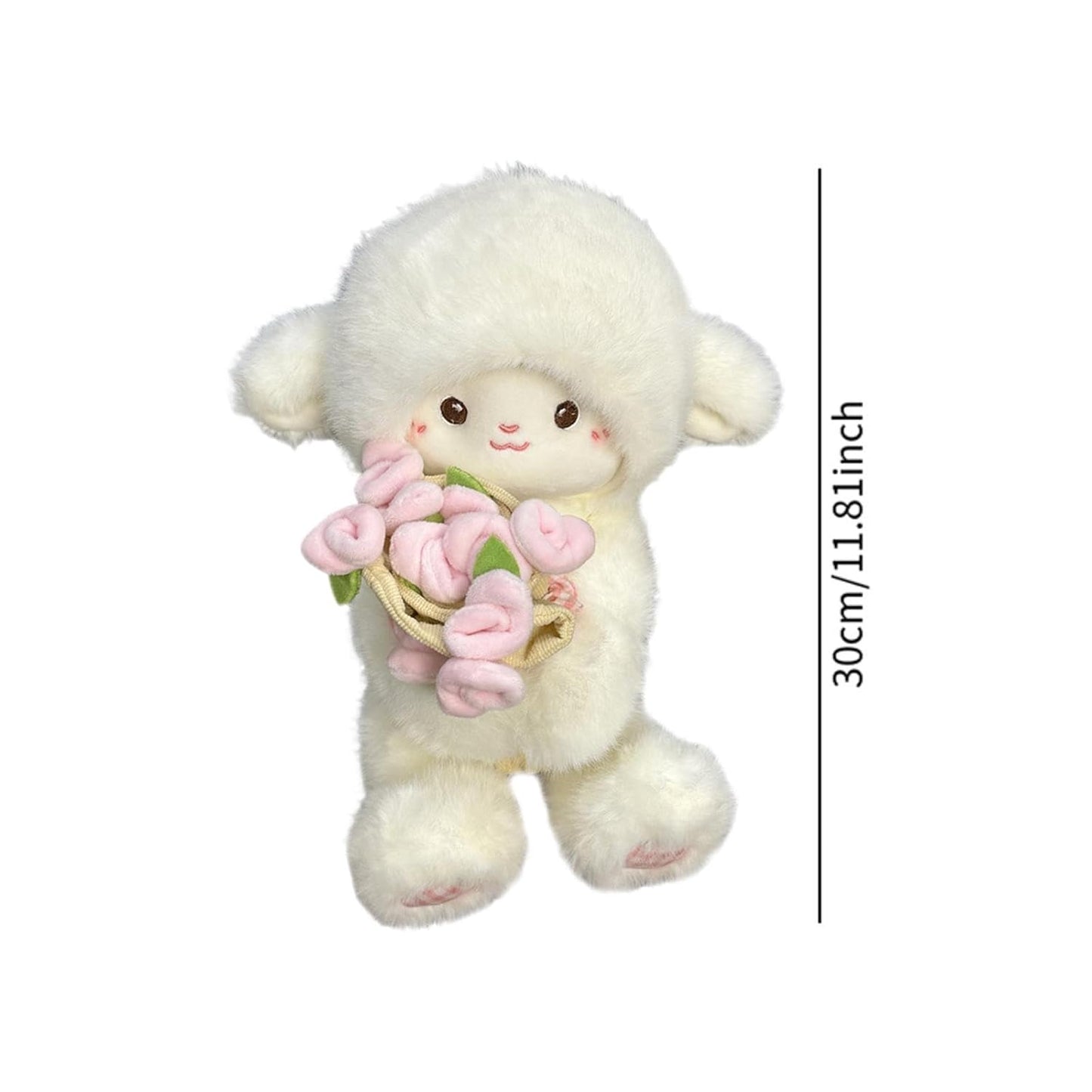 Sheep Plush Toy Lightweight Unique Ornament for Party Childrens Day Collectible Pink