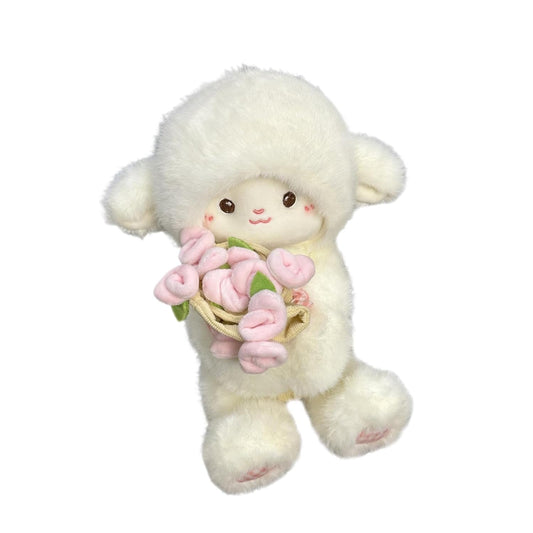 Sheep Plush Toy Lightweight Unique Ornament for Party Childrens Day Collectible Pink