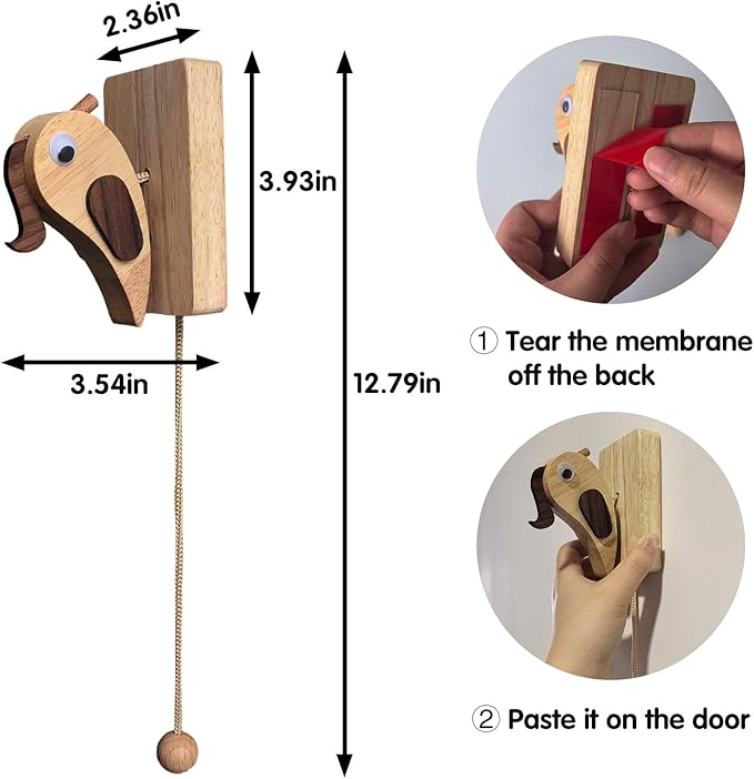 Funny Handmade Woodpecker Doorbell
