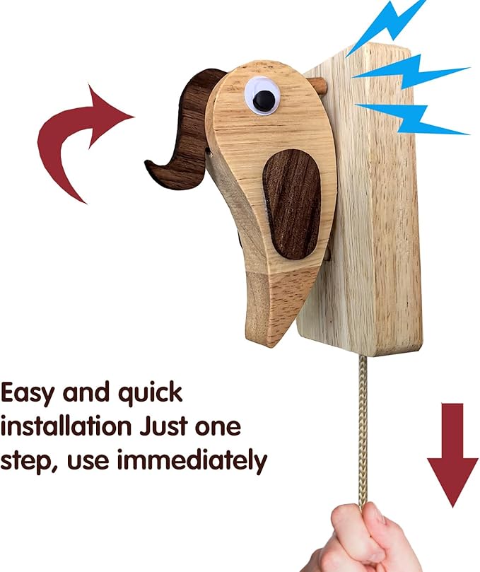 Funny Handmade Woodpecker Doorbell