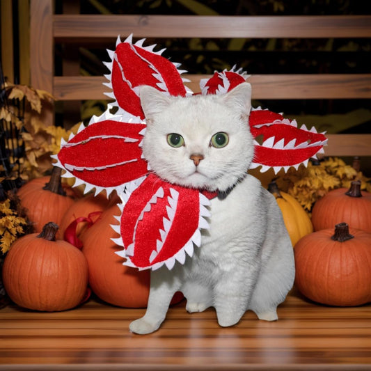 Cat Costume Hat – Piranha Plant Style, Warm Ear Wrap & Funny Cosplay for Parties