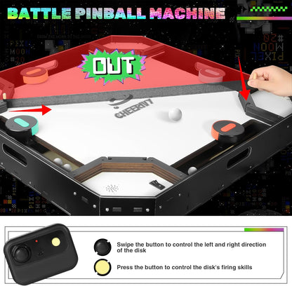 Cheerivy Hyperlaps.10 – 4-Player Arcade Table Game with Scoring System for Home & Family Fun