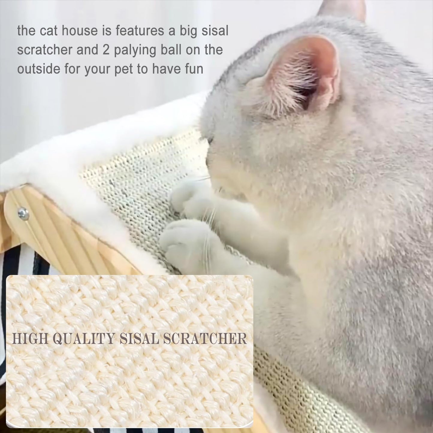 Cat Sisal Scratching Cave Bed