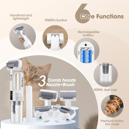 5-in-1 Pet Handheld Cordless Grooming Vacuum