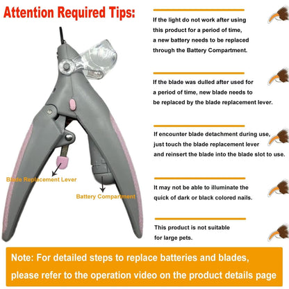 Safe Pet Nail Cutter with Light & Magnifier