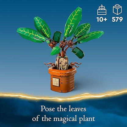 LEGO Harry Potter Mandrake Plant Toy – Magical Herbology Display Set