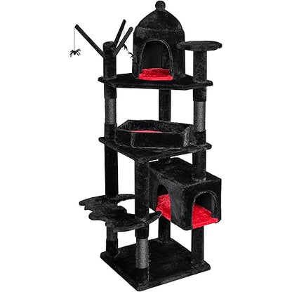 Gothic Cat Tree with Coffin Bed