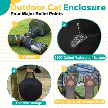 Portable Cat Play Tent and Tunnel Set