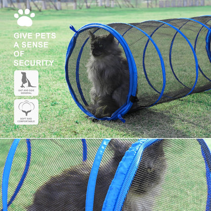 Cat Enclosures, 3-in-1 Cat Tower Tent with Tunnel/Pop Up Cube,Climbing Cage Outdoor Catio Portable Playpen Play Tents for Cats Kitten and Small Animals