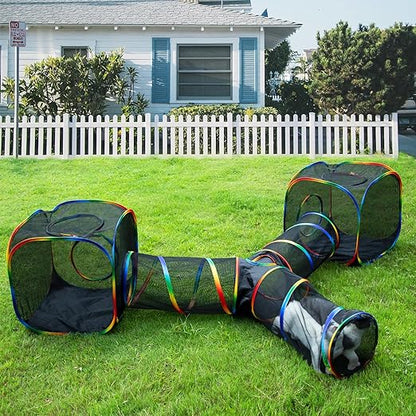 Portable Cat Play Tent and Tunnel Set