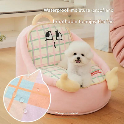 Pet-Specific Striped Bed