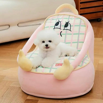 Pet-Specific Striped Bed