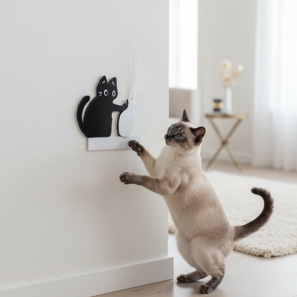 Kitten Pushing Vase – Magnetic Desk Decor