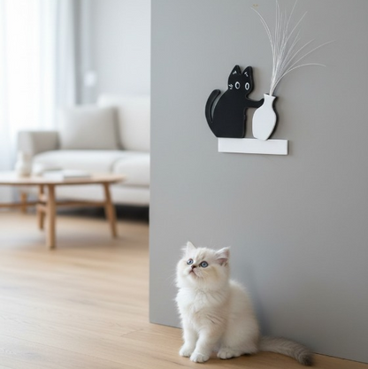 Kitten Pushing Vase – Magnetic Desk Decor