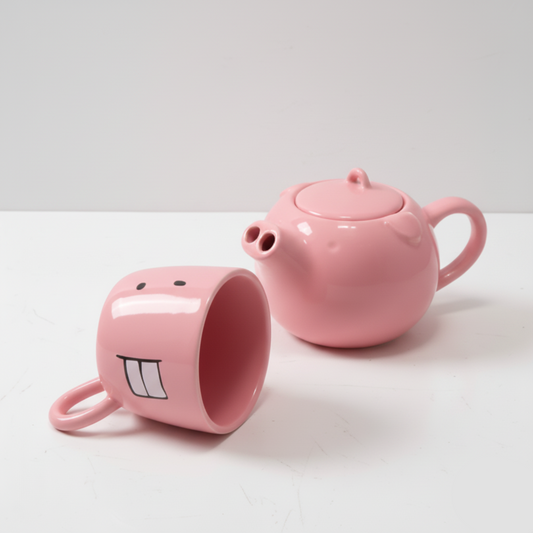 Funny Pig Teapot Set