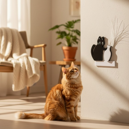 Kitten Pushing Vase – Magnetic Desk Decor