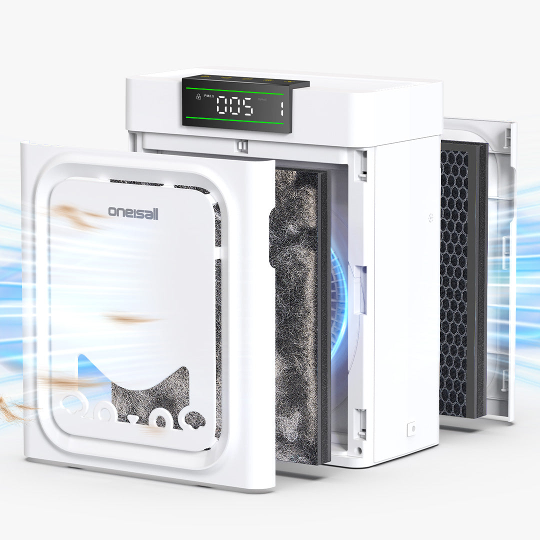 Dual-Side Inlet Air Purifier for Pet Homes