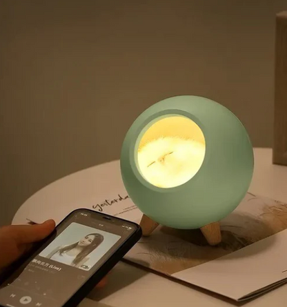 napping cat lamp