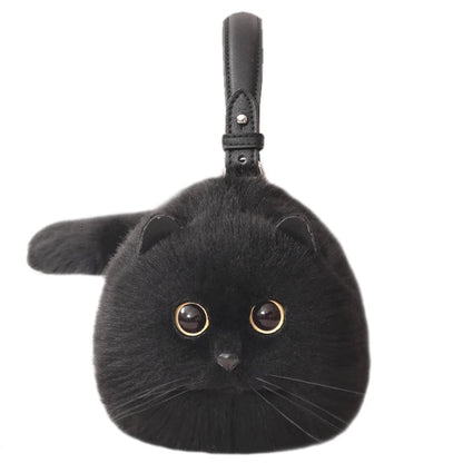 Plush Cat One-Shoulder Bag