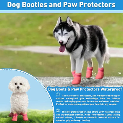 Dog Booties and Paw Protectors, Anti-Slip Waterproof Dog Sock