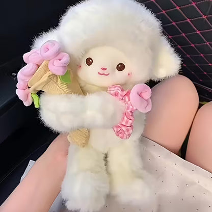 Sheep Plush Toy Lightweight Unique Ornament for Party Childrens Day Collectible Pink
