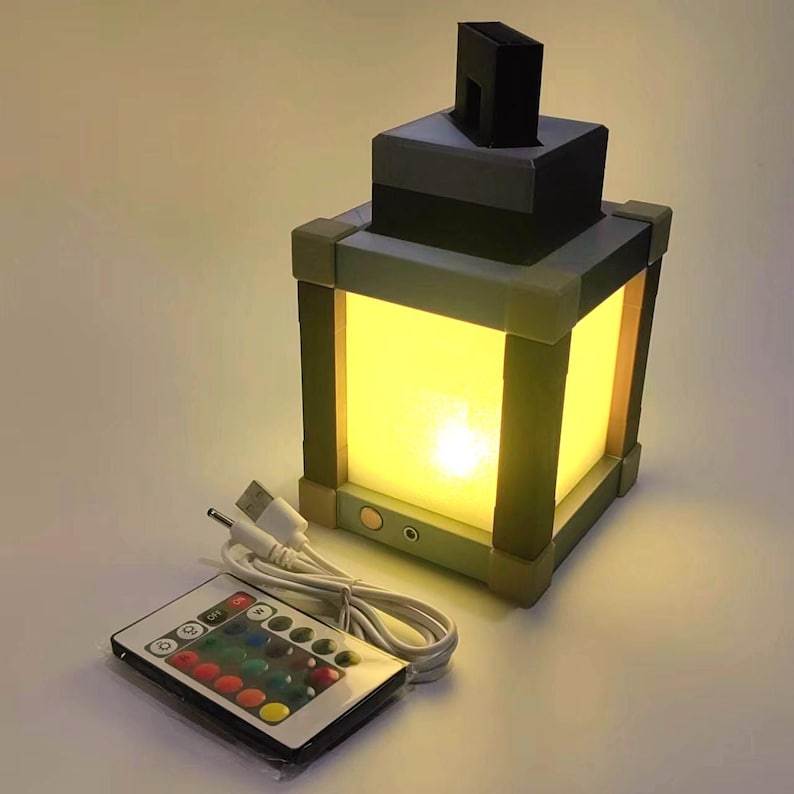 Minecraft Night Light Lantern Chargeable & Bigger- Night Lamp